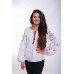 Embroidered Blouse "Delicate Rhombs" white